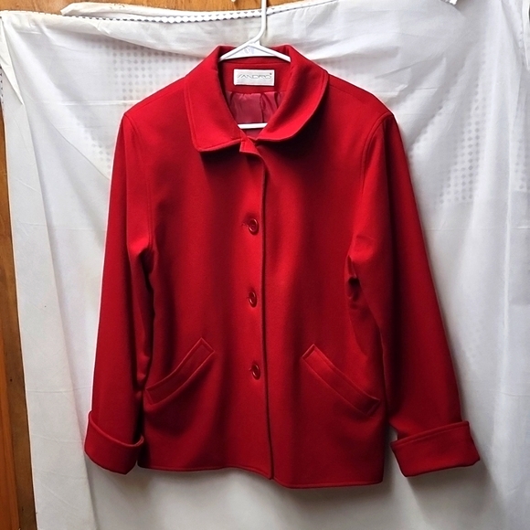 Sandro Jackets & Blazers - SANDRO red wool coat